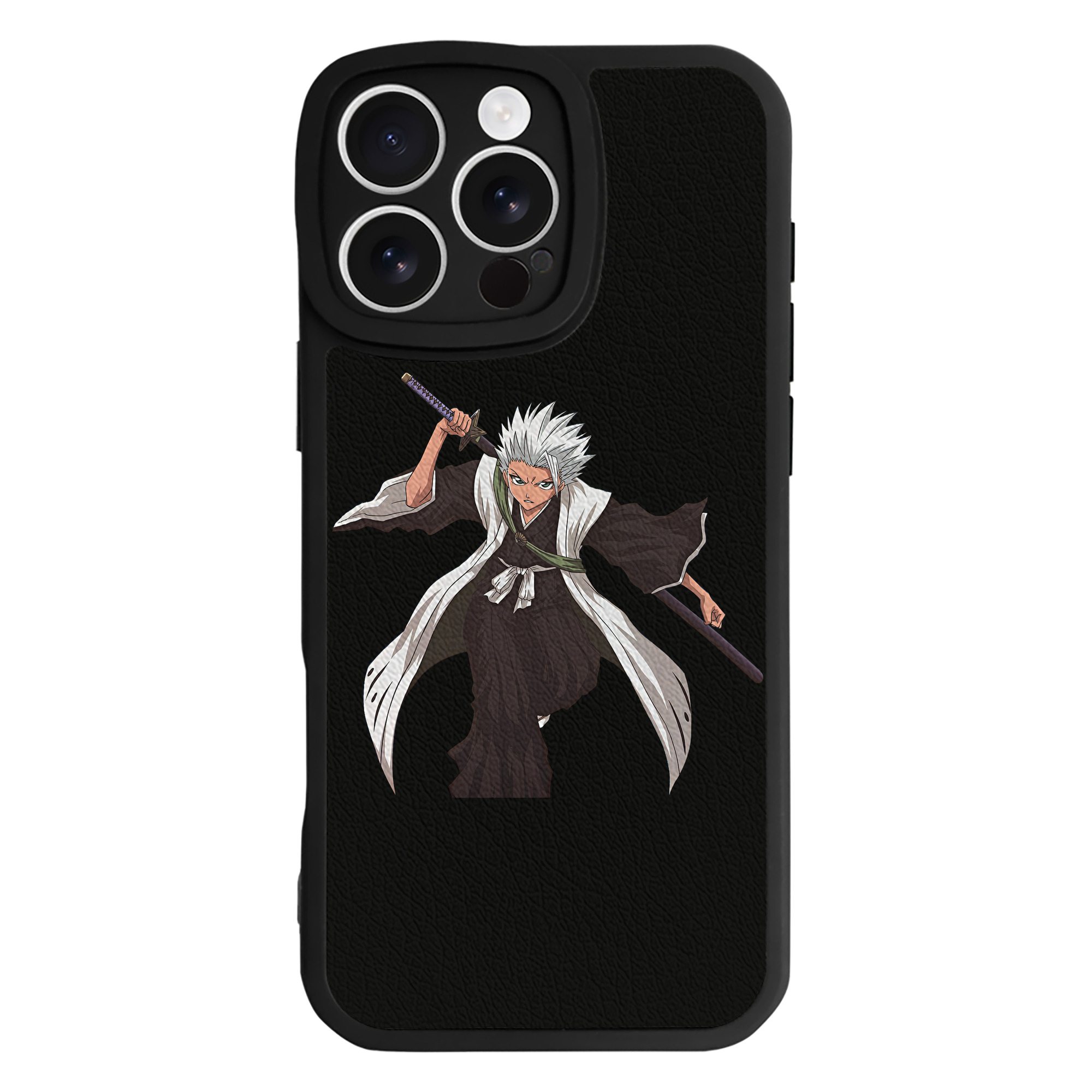 （画像用） ブリーチ 日番谷冬獅郎（ひつがや とうしろう） BLEACH Hitsugaya Toushirou 【iPhone 16シリーズ対応】シリコンスマホケース（レザー調） 材質：シリコン